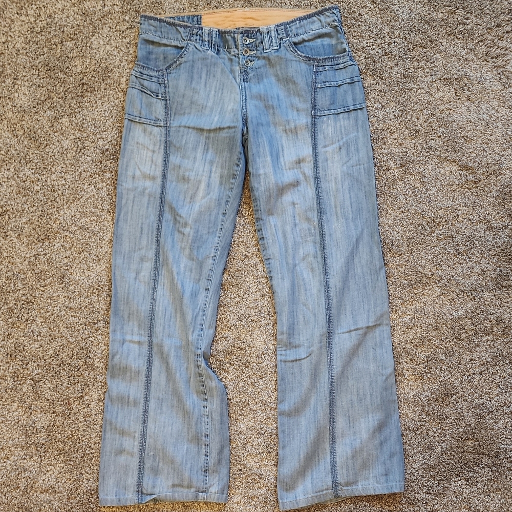 London Jean Vintage Light Wash Wide Leg